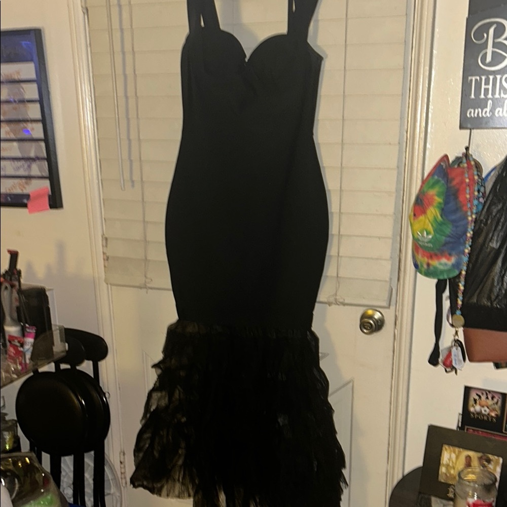 Fashion Nova Black Strapless Bodycon Dress Sweetheart Neckline
